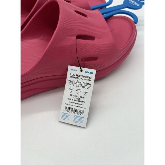 HOKA U ORA RECOVERY SLIDE 3 Raspberry Size 13 Womens 11 Mens New - Picture 3 of 6